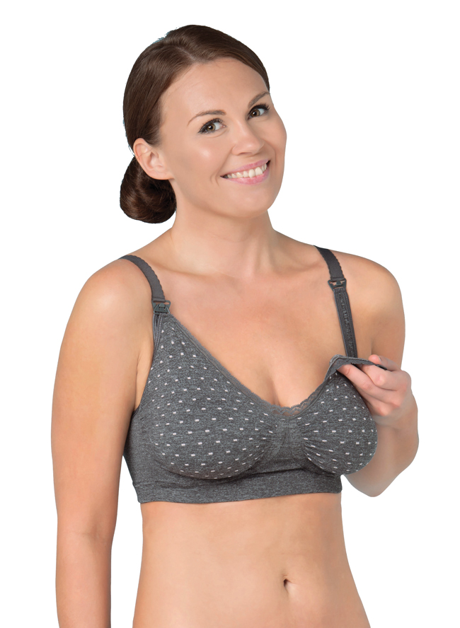 Carriwell Maternity & Nursing Bra with Carri-Gel Support, Polka Dot -  MaMidea