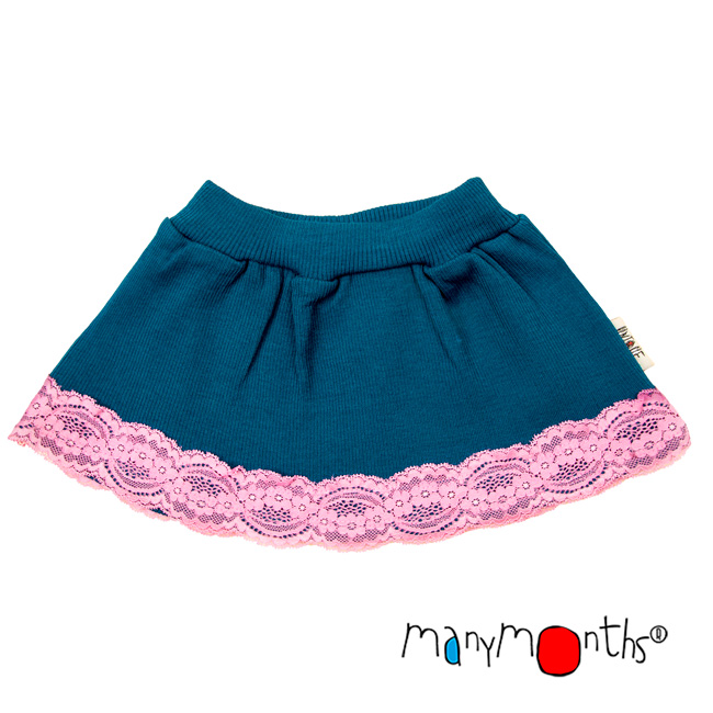 ManyMonths Natural Woollies Princess Skirt with Lace UNiQUE