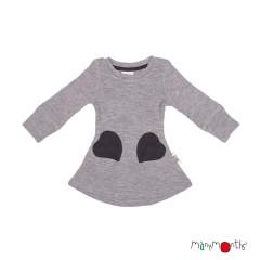 ManyMonths Natural Woollies Heart Pockets Dress, Silver Cloud