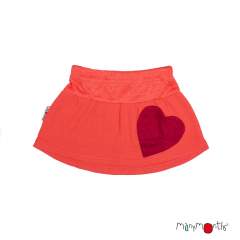 ManyMonths Natural Woollies Heart Pocket Skirt UNiQUE, Precious Coral