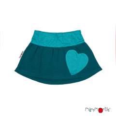 ManyMonths Natural Woollies Heart Pocket Skirt UNiQUE, Ocean Wave