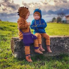 ManyMonths Natural Woollies Dino Hoodie with Big Pocket UNiQUE