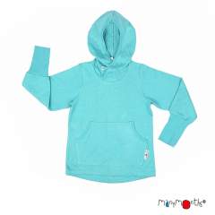 ManyMonths ECO Hempies Hooded Kangaroo Top, Adventurer, Turquoise