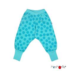 ManyMonths ECO Hempies Slouchy Trousers, Innovator, Big Dot Turquoise