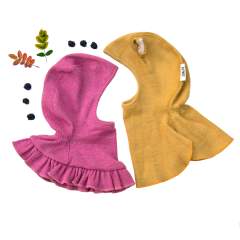 ManyMonths Natural Woollies Elephant Hood with Ruffle UNiQUE