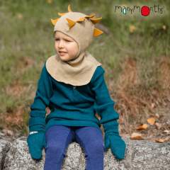 ManyMonths Natural Woollies Henley Hoodie Long Sleeve with Pockets