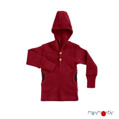 ManyMonths Natural Woollies Henley Hoodie Long Sleeve with Pockets