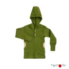 ManyMonths Natural Woollies Henley Hoodie Long Sleeve with Pockets