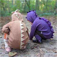 ManyMonths Natural Woollies Dino Hoodie with Big Pocket UNiQUE